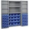 Global Industrial Bin Cabinet, 38 in W, 72 in H, 24 D 662150BL - alternate 1